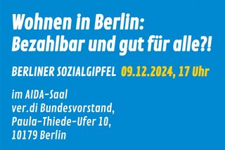 Plakat des Berliner Sozialgipfels.