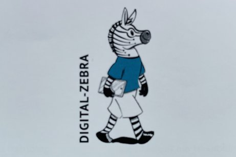 Ein gezeichnetes Bild vom Zebra