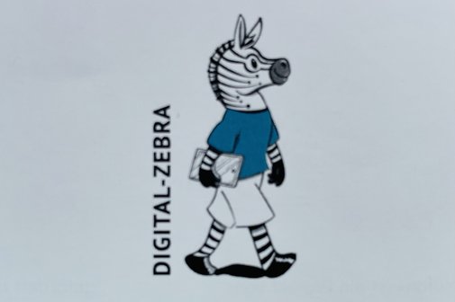 Ein gezeichnetes Bild vom Zebra