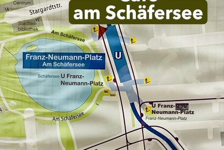 Lageplan vom Café am Schäfersee Bild vom Lageplan am Café am Schäfersee